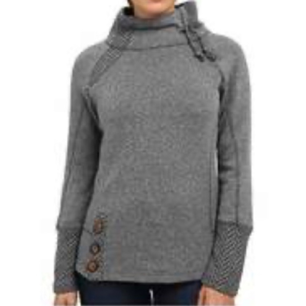 PrAna Cowl Neck Wool Blend Sweater